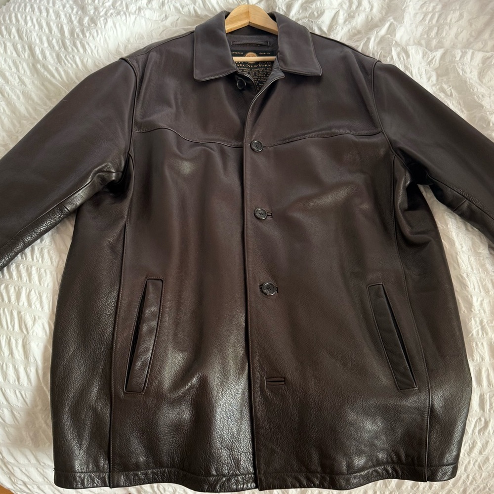 marc new york first class men’s leather jacket